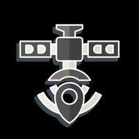 Icon Satellite Navigation. related to Satellite symbol. glossy style. simple design editable. simple illustration vector