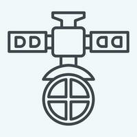 Icon Military Satellite. related to Satellite symbol. line style. simple design editable. simple illustration vector