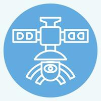 Icon Observation Satellite. related to Satellite symbol. blue eyes style. simple design editable. simple illustration vector