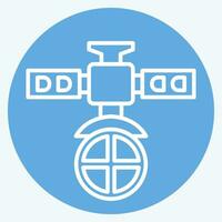 Icon Military Satellite. related to Satellite symbol. blue eyes style. simple design editable. simple illustration vector