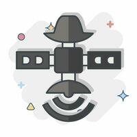 Icon Spy Satellite. related to Satellite symbol. comic style. simple design editable. simple illustration vector