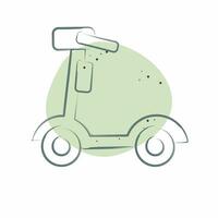 Icon Electric Scooter. related to Smart Home symbol. Color Spot Style. simple design editable. simple illustration vector