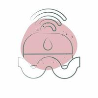 Icon Flood Sensor. related to Smart Home symbol. Color Spot Style. simple design editable. simple illustration vector