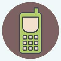 Icon Satellite Phone. related to Satellite symbol. color mate style. simple design editable. simple illustration vector