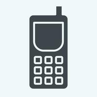 Icon Satellite Phone. related to Satellite symbol. glyph style. simple design editable. simple illustration vector