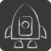 Icon Human Spacecraft. related to Satellite symbol. chalk Style. simple design editable. simple illustration vector