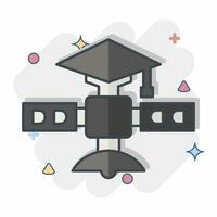 Icon Scientific Satellite. related to Satellite symbol. comic style. simple design editable. simple illustration vector