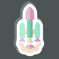 Sticker Launch Vehicle. related to Satellite symbol. simple design editable. simple illustration vector