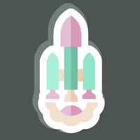 Sticker Launch Vehicle. related to Satellite symbol. simple design editable. simple illustration vector