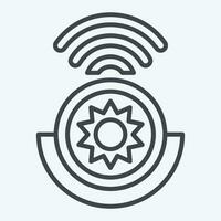 Icon Light Detection Sensor. related to Smart Home symbol. line style. simple design editable. simple illustration vector