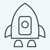 Icon Human Spacecraft. related to Satellite symbol. line style. simple design editable. simple illustration vector