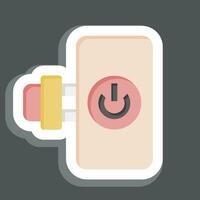 Sticker Smart Plug. related to Smart Home symbol. simple design editable. simple illustration vector