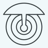 Icon Broadcasting. related to Satellite symbol. line style. simple design editable. simple illustration vector