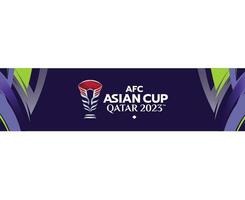 AFC Asian Cup Qatar 2023 Logo Asia Football Symbol Design Abstract vector