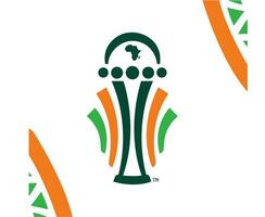 lata Marfil costa 2023 símbolo africano taza de naciones fútbol americano diseño vector