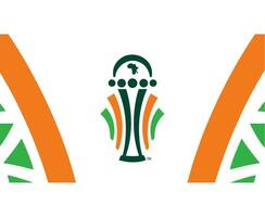 Can Ivory Coast 2023 Symbol Logo African Cup Of Nations Football Design vector