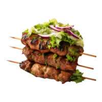 ai generiert Grill Hähnchen oder Rindfleisch Stock auf transparent Hintergrund - - ai generiert png