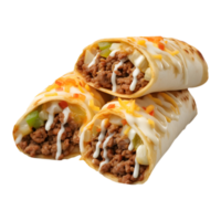 AI generated Loaded Shawarma on Transparent background - Ai Generated png