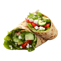 AI generated Loaded Shawarma on Transparent background - Ai Generated png