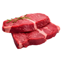 ai generato Manzo crudo carne su trasparente sfondo - ai generato png