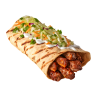 ai gerado carregado shawarma em transparente fundo - ai gerado png