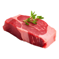 ai generado carne de vaca crudo carne en transparente antecedentes - ai generado png