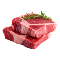 ai generado carne de vaca crudo carne en transparente antecedentes - ai generado png
