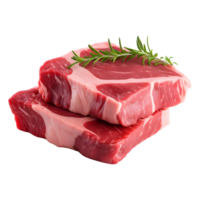 ai gerado carne cru carne em transparente fundo - ai gerado png