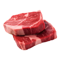 ai generado carne de vaca crudo carne en transparente antecedentes - ai generado png