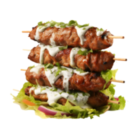 AI generated Barbecue Chicken or Beef Stick on Transparent background - Ai Generated png