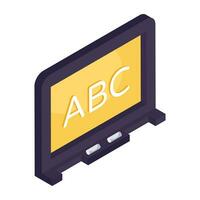 A creative design icon of abc learning vector