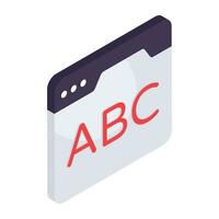 un icono de diseño creativo de aprendizaje abc vector