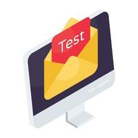 Modern design icon of online test vector