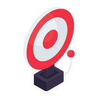 A isometric design icon of school bell vector