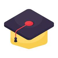 Academic cap icon, vector design of mortarboard