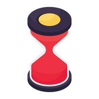 An icon design of hourglass vector