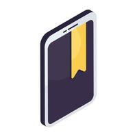 Premium download icon of mobile bookmark vector