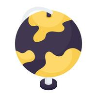 A creative design icon of table globe vector