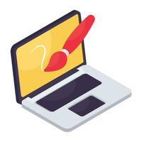 Modern design icon of online design vector