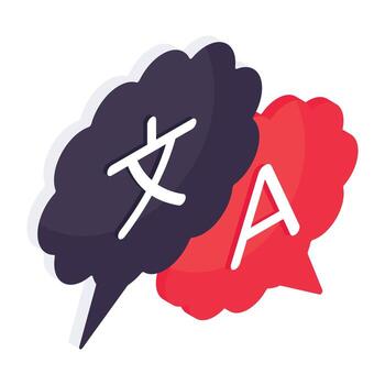 Vector design of language translator icon