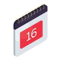 icono de descarga premium del calendario vector