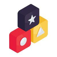 Math shapes on board, geometric shapes icon vector