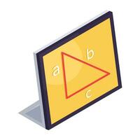 A creative design icon of math learning vector