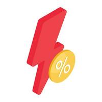 Premium download icon of flash sale vector