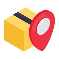 Modern design icon of parcel location vector