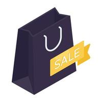 Trendy vector design of shopping sale