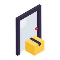 Conceptual design icon of door delivery vector