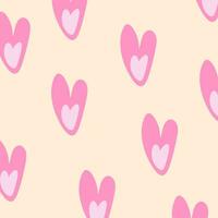 Cute love heart pattern vector