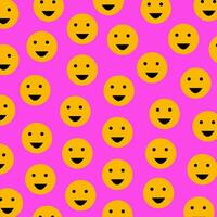 Happy smiles faces pattern vector