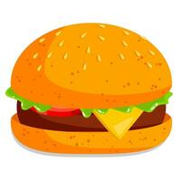 Burger tasty illustration vector